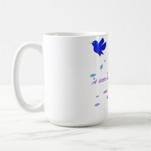 Tasse de citation florale colorée à positivité flo