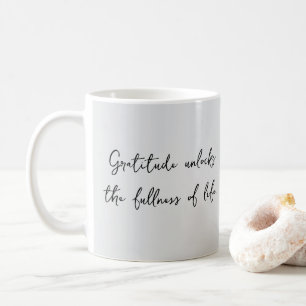 Tasse de citation inspirante de gratitude