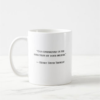 Tasse de citation inspirante et motivante de Thore
