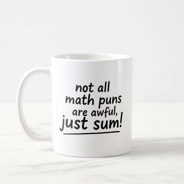 Tasse de citations drôles de maths Blague Puns écr (Gauche)