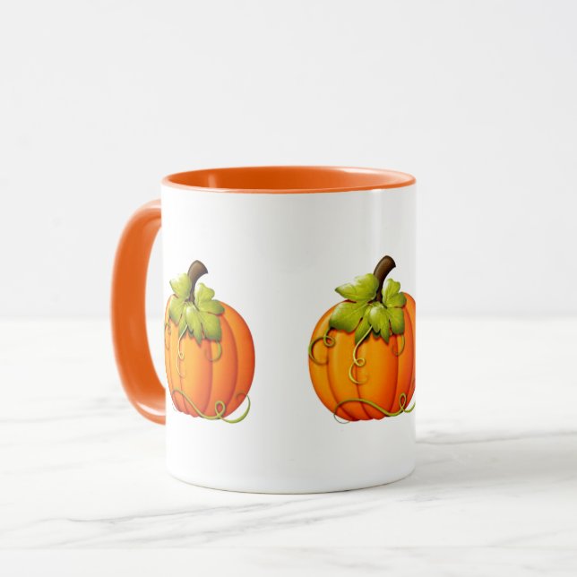 Tasse de citrouille de Halloween/automne (Devant gauche)
