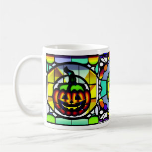 Tasse de citrouille d'Halloween en verre teinté