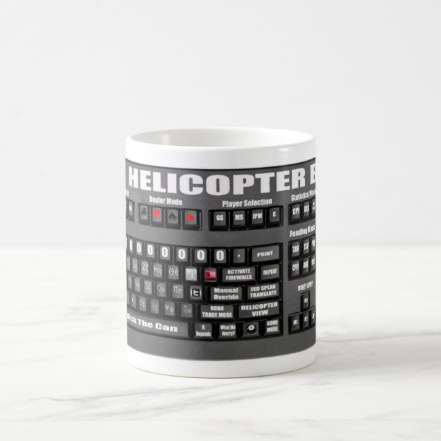Tasse de clavier de Bernanke d'hélicoptère (Centre)