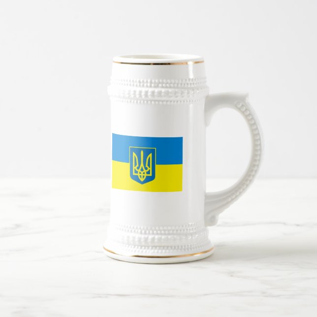Tasse de COA du drapeau W de l'Ukraine (Droite)