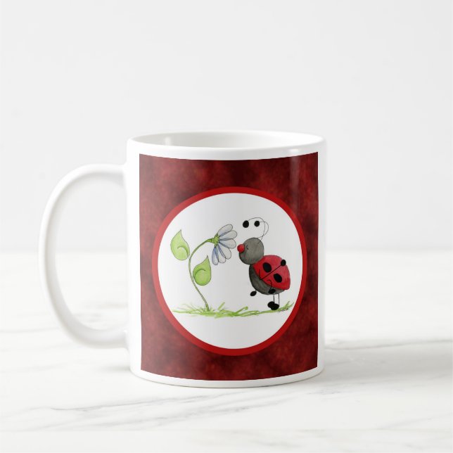 Tasse de coccinelle d'insecte de griffonnage (Gauche)