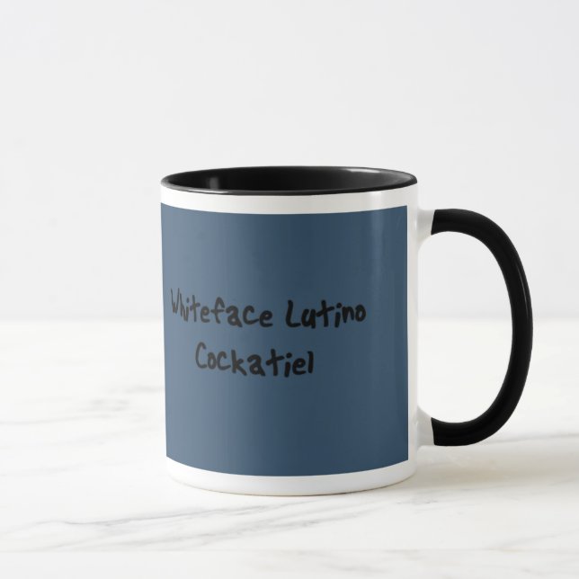 Tasse de Cockatiel de Whiteface Lutino (Droite)