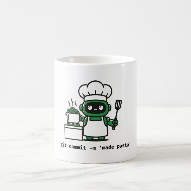 Tasse de codeur drôle — git commit a fait des pâte (Centre)