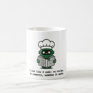 Tasse de codeur drôle — Je cuisine comme je code