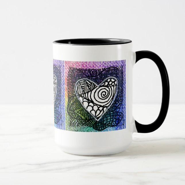 Tasse de coeur - coeur coloré (Droite)