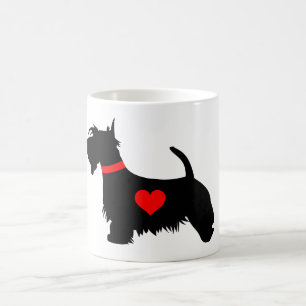 Tasse de coeur de chien de Scottie