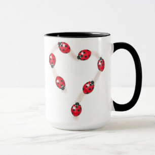 Tasse de coeur de coccinelle