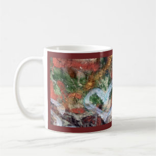 Tasse de coeur de graffiti avec la citation de