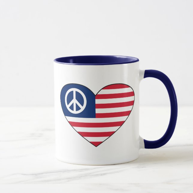 Tasse de coeur de hippie (Droite)