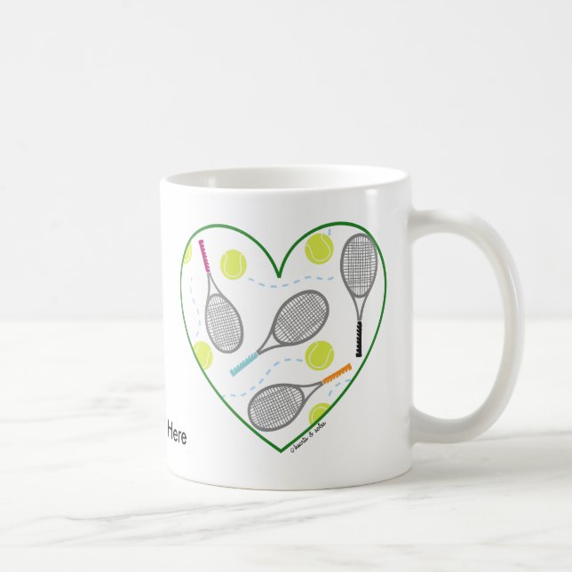 Tasse de coeur de tennis (Droite)