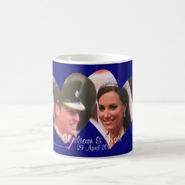 Tasse de coeurs les épousant royaux de William et (Centre)
