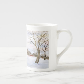 Tasse de coffre de porcelaine tendre de neige du
