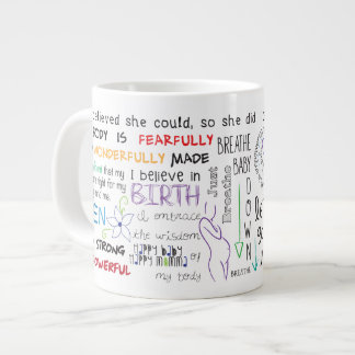 Tasse de collage d'affirmation de naissance