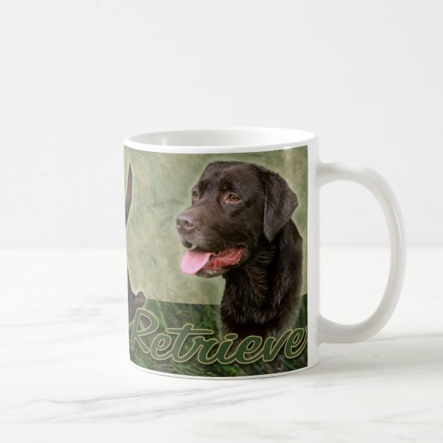 Tasse de collage de labrador retriever de chocolat (Droite)