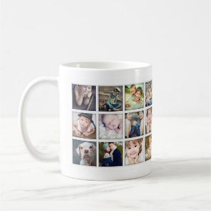 Tasse de collage de photo de portrait de famille
