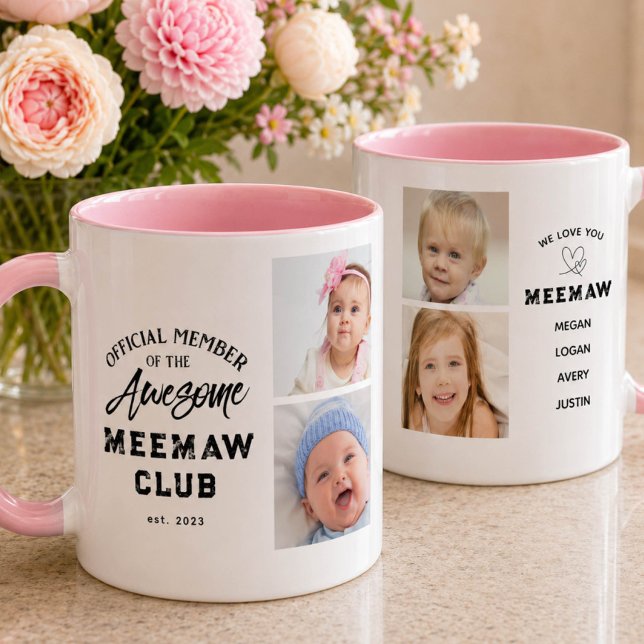 Tasse de collage de photo incroyable MEEMAW (Créateur téléchargé)