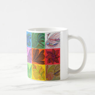Tasse de collage par la marguerite