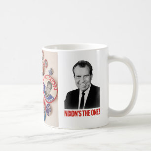 Tasse de collecteur de bouton de Richard Nixon