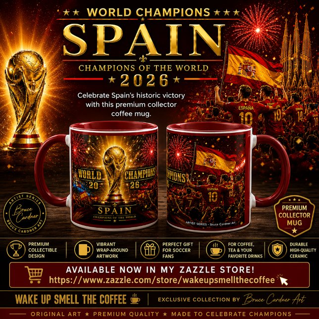 Tasse de collection Café Espagne Champions du Mond (Créateur téléchargé)