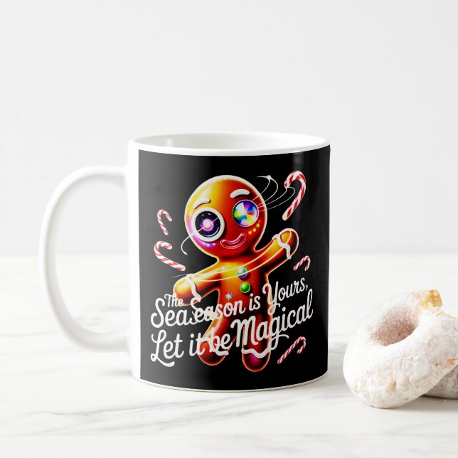 Tasse de collection Cyber-Gingerbread unique magiq (Avec donut)