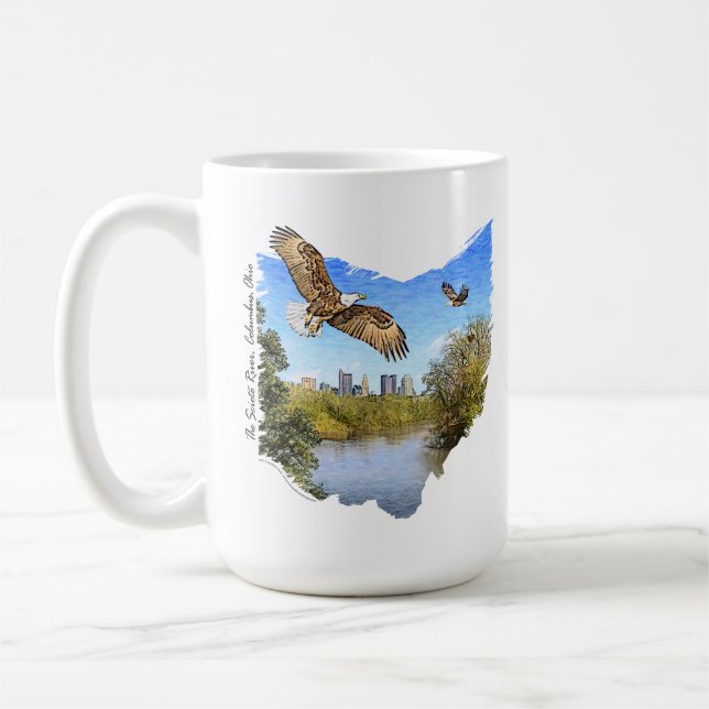 Tasse de Columbus Ohio de rivière d'Eagles Scioto (Gauche)
