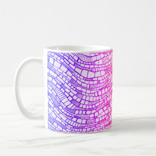 Tasse de conception d'art de couleur de formes de
