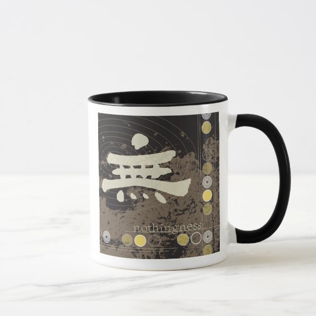 Tasse de conception de néant du kanji "MU" grande (Droite)