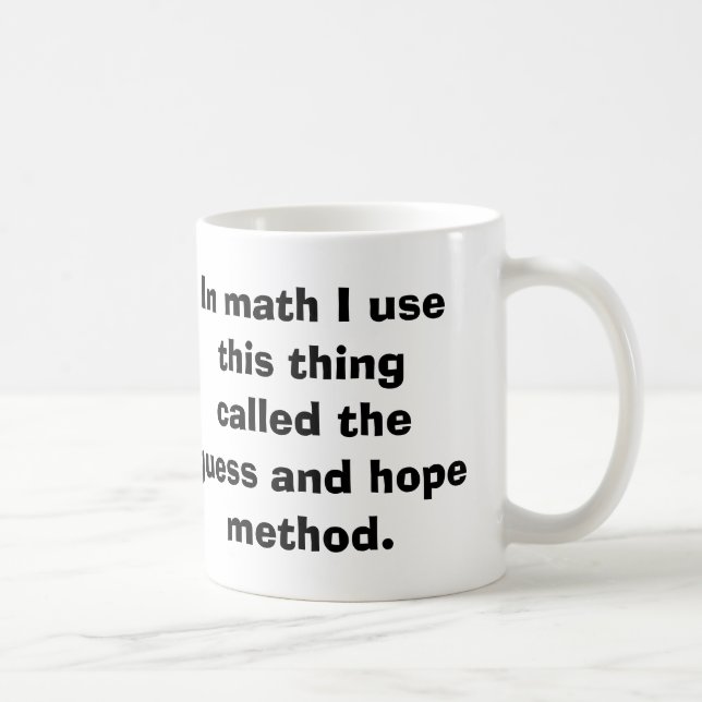 Tasse de conjecture et d'espoir de maths (Droite)