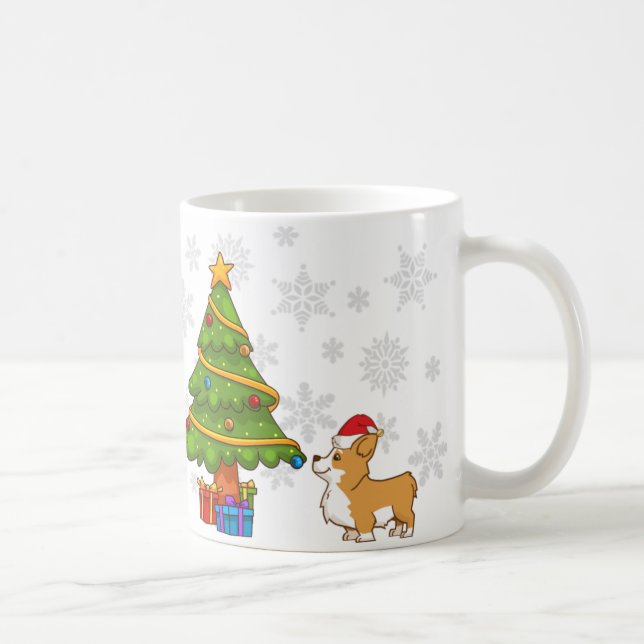Tasse de corgi d'arbre de Noël (Droite)