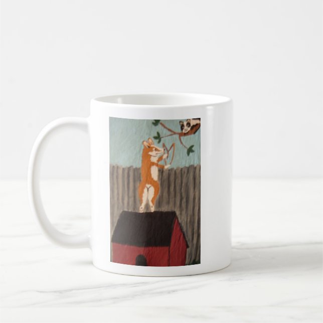 Tasse de Corgi Malicieux (Gauche)