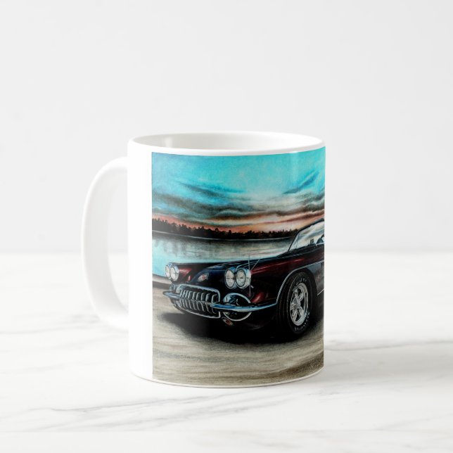 Tasse de Corvette C1, merisier Vette. (Devant gauche)