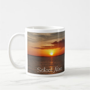 Tasse de coucher du soleil de retraite