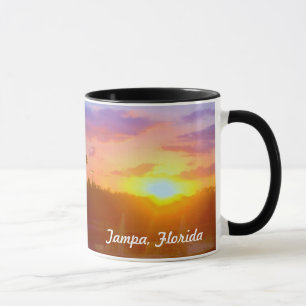 Tasse de coucher du soleil de Tampa la Floride