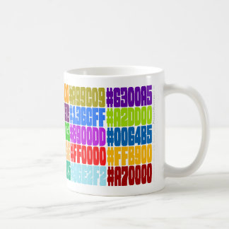 Tasse de couleur de HTML. (Spéc. de couleur de
