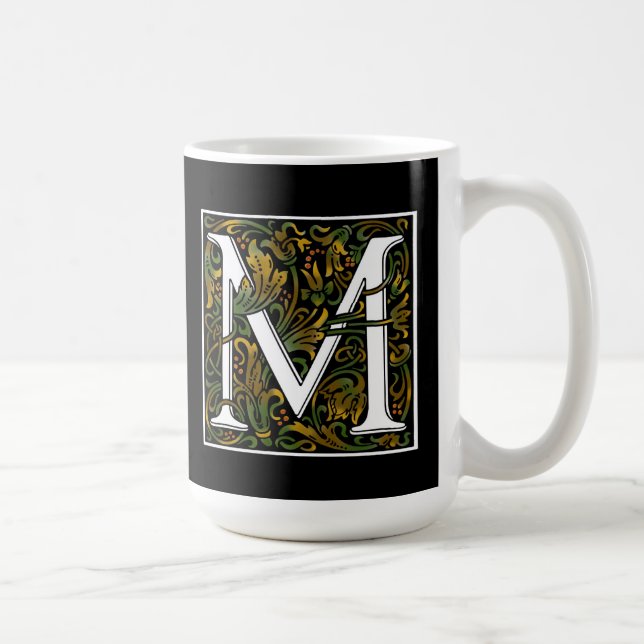 Tasse de couleur du monogramme M (Droite)