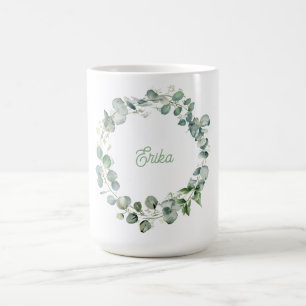 Tasse de couronne personnalisée d'Eucalyptus