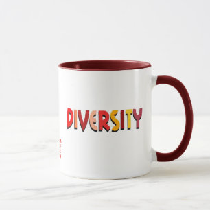 Tasse de coutume de diversité d'étreinte de