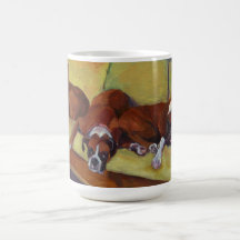 Tasse de coutume de sièste de chien de boxeur