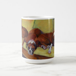 Tasse de coutume de sièste de chien de boxeur
