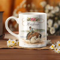 Tasse de Cowgirl Western Rodeo Reine Aquarelle