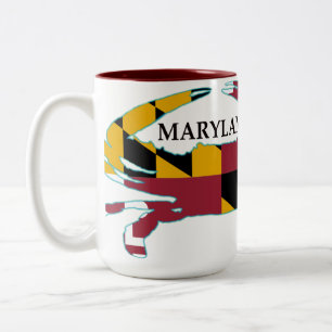 Tasse de crabe de drapeau du Maryland