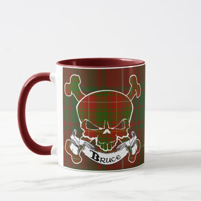 Tasse de crâne de tartan de Bruce (Gauche)