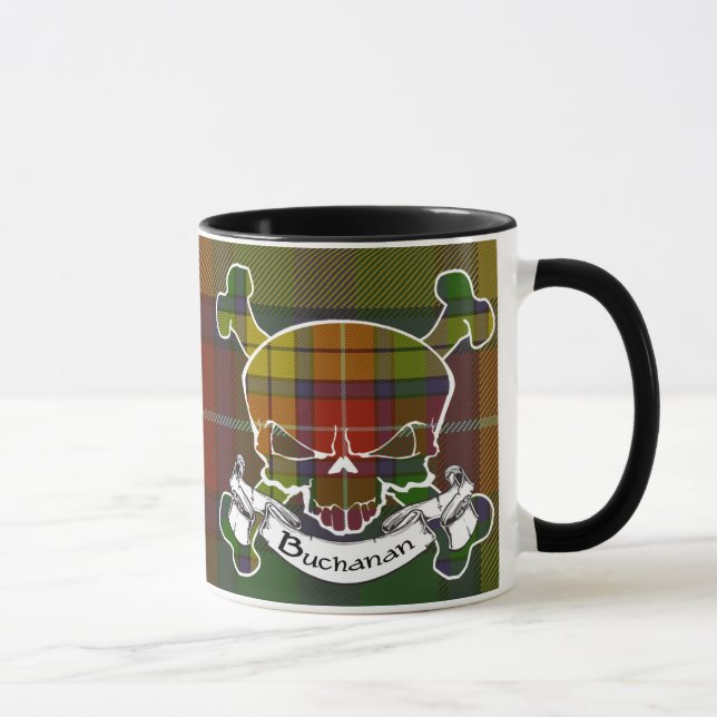 Tasse de crâne de tartan de Buchanan (Droite)