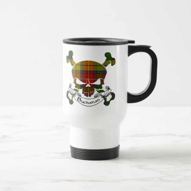 Tasse de crâne de tartan de Buchanan (Droite)