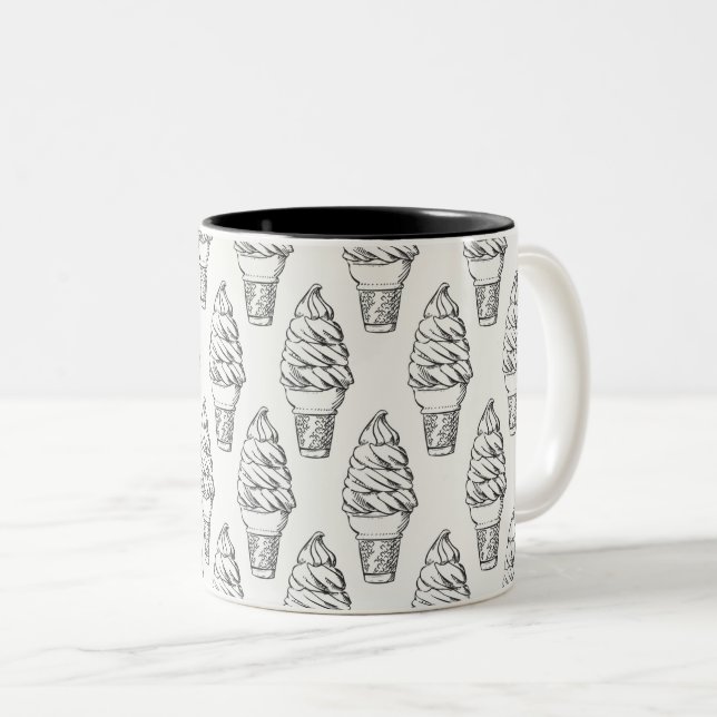 Tasse de crème glacée (Devant droit)