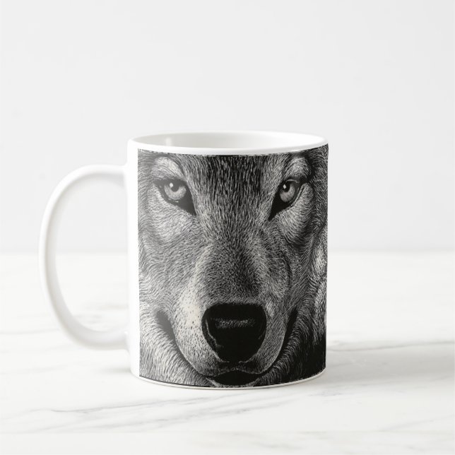 Tasse de croquis de loup (Gauche)